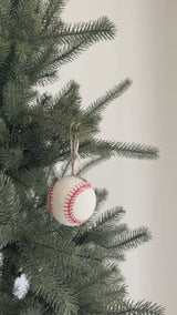 Felt Baseball Ornament – Handmade Wool Sports Christmas Decoration