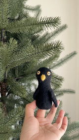Black Raven Finger Puppet