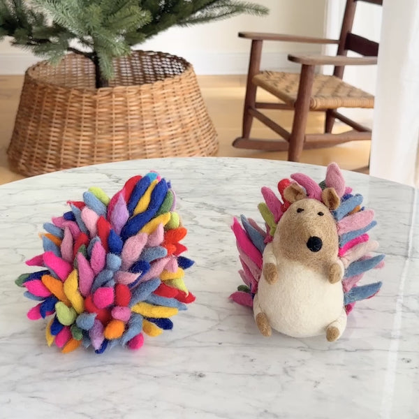 Felt Rainbow Hedgehog
