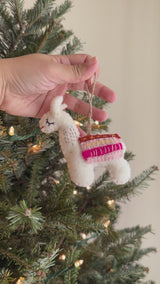 Felt Ornament - Llama