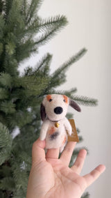 Calico Dog Finger Puppet