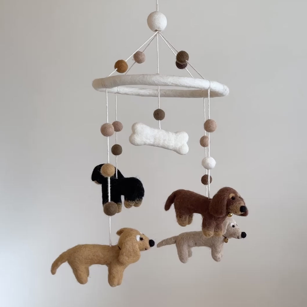 Best Felt Dachshund Dog Baby Mobile for Nursery