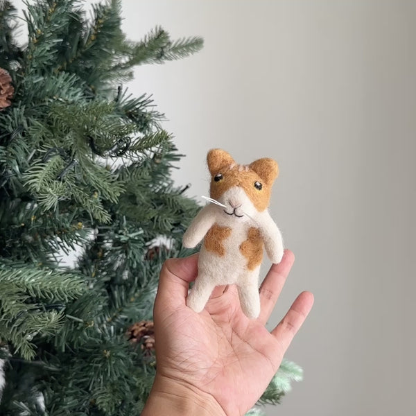 Felt Finger Puppet: "Curly" The Ginger Cat