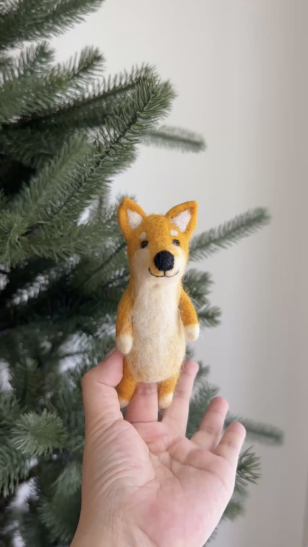 Felt Finger Puppet: Shiba-Inu Dog