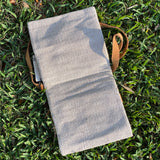 Woven Double Sided Bag - Black Houndstooth