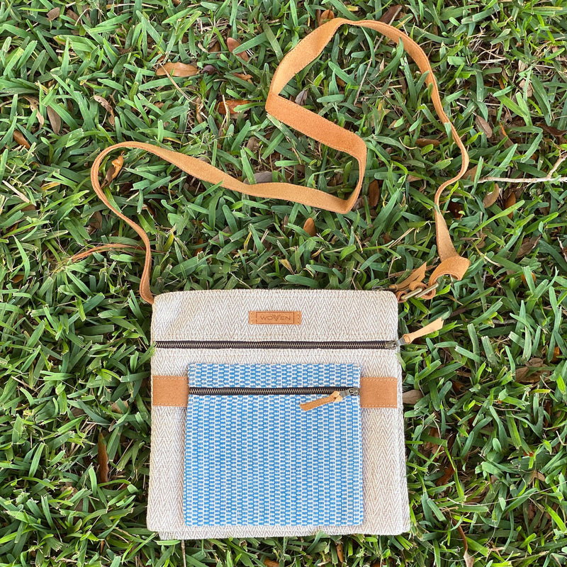 Woven Short Stripe Double Sided Bag