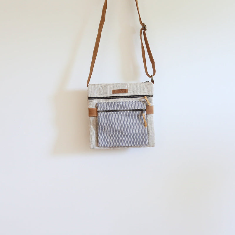 Woven Short Stripe Double Sided Bag