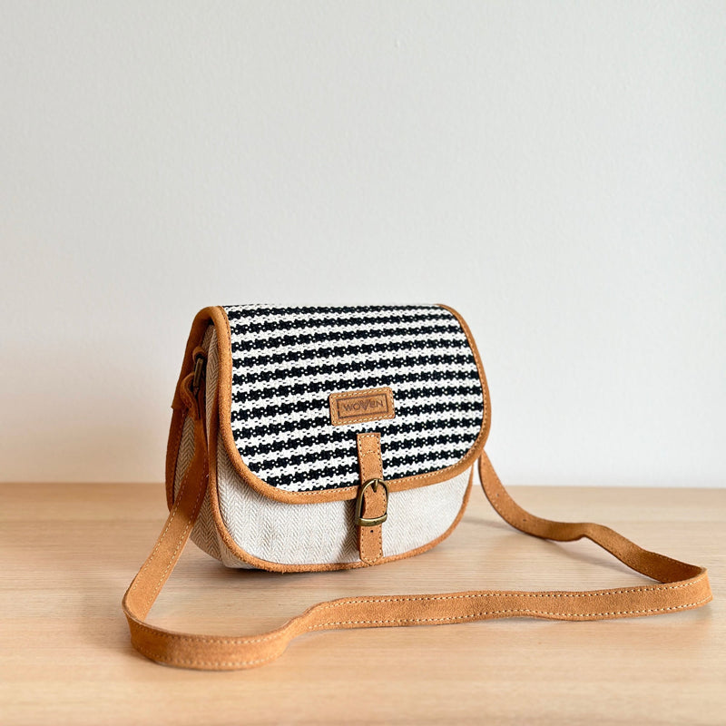 WOVEN satchel bag - Mint Green