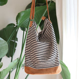 Woven Sling Bag with zipper. Handmade in Nepal.