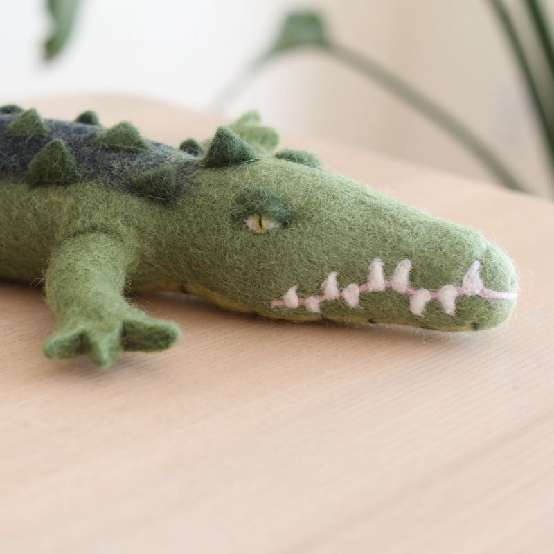 Needle Felted Gator - Ganapati Crafts Co.