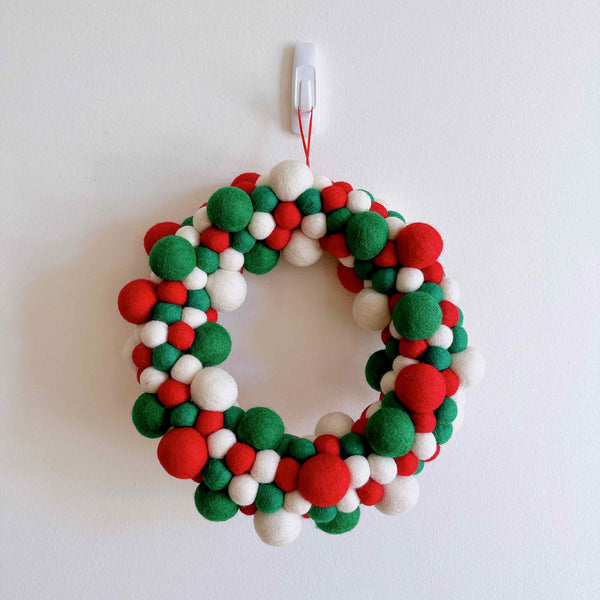 Felt Christmas Wreath - Ball Bead