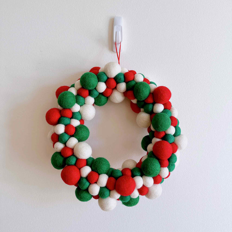 Felt Christmas Wreath - Ball Bead