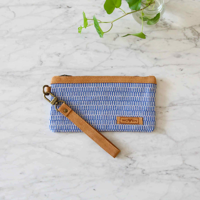 WOVEN phone wallet - Blue Premium Quality Unique Handmade Gifts And Accessories - Ganapati Crafts Co.