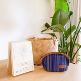 Woven Conchoidal Coin Purse - Blue | Premium Quality Unique Handmade Gifts And Accessories - Ganapati Crafts Co.