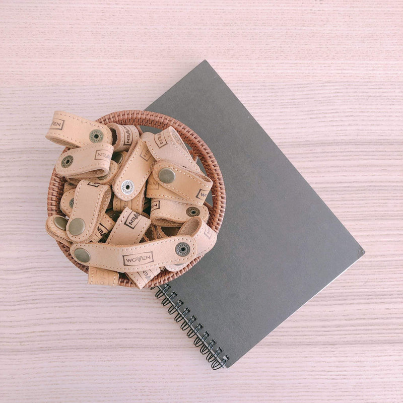 WOVEN suede leather cord organizer - set of 3 Premium Quality Unique Handmade Gifts And Accessories - Ganapati Crafts Co.