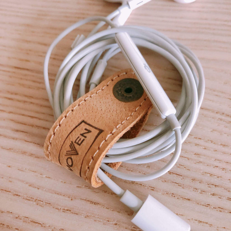 WOVEN suede leather cord organizer - set of 3 Premium Quality Unique Handmade Gifts And Accessories - Ganapati Crafts Co.