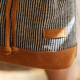 WOVEN Drawstring Bucket Bag - Sally - Ganapati Crafts Co.